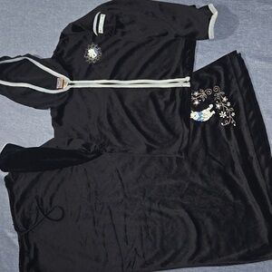 Pooh 100 Acre Colletion Velour Hoodie and Skirt Set with Pooh Embroidery